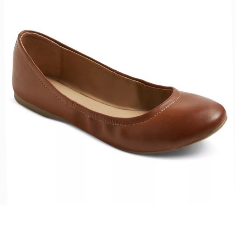 Mossimo Supply Co. Brown Classic Leather Ballet Flats
